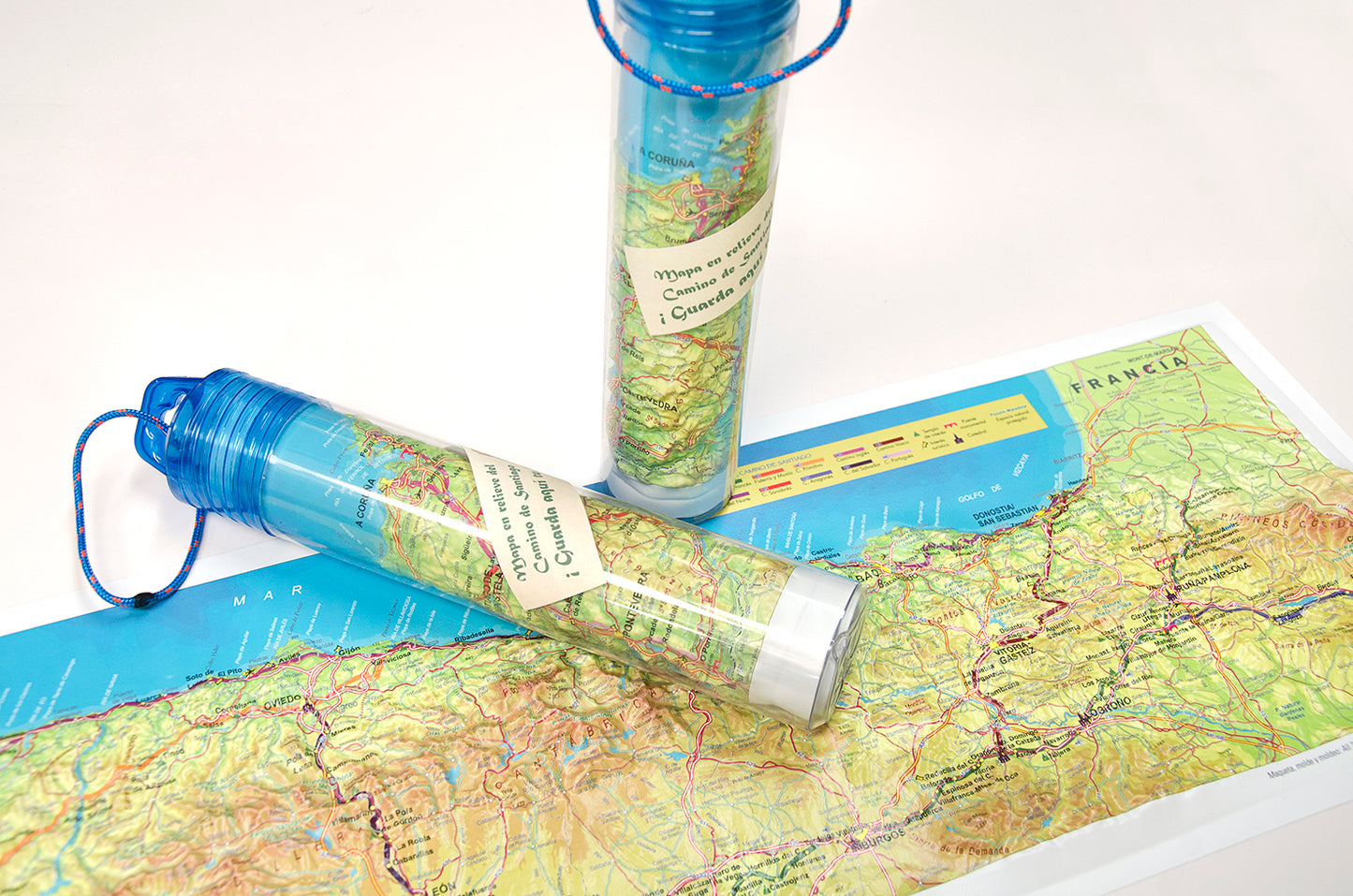 Real 3D map of Camino Frances, Camino del Norte & Camino Primitivo