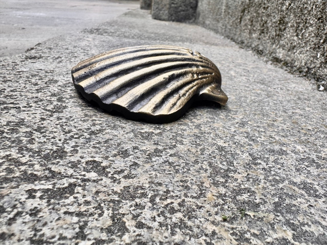 Bronze Camino Shell with Santiago Cross