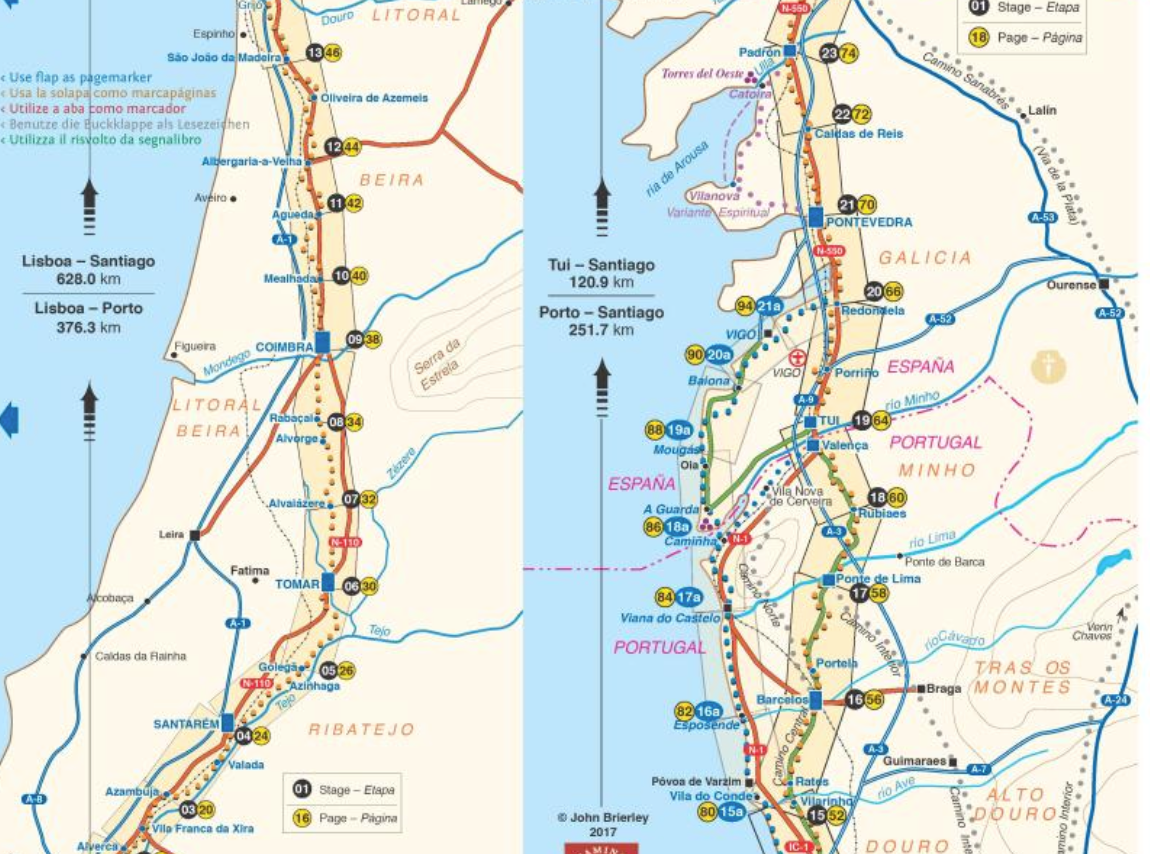 Maps Only Guide to the Camino Portugués