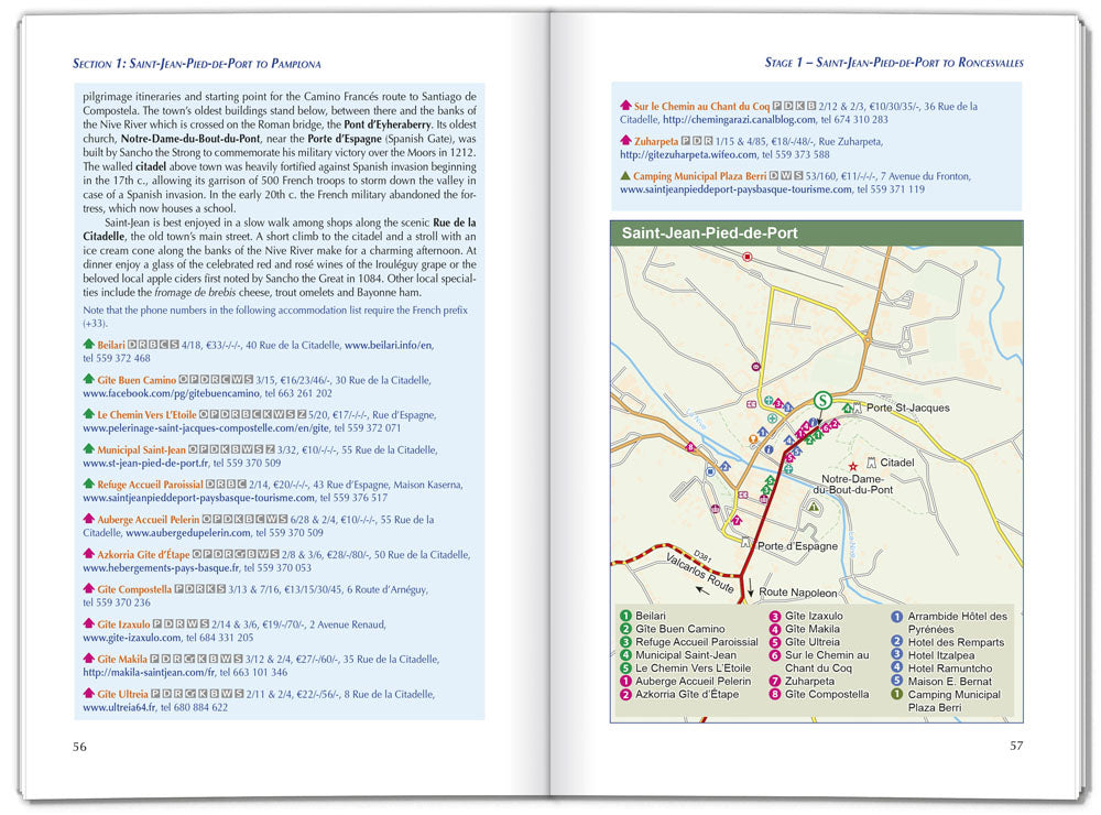 Cicerone: 2 books in 1 - Camino Frances Guide & Map Guide - includes Finisterre finish (W/FREE Passport)