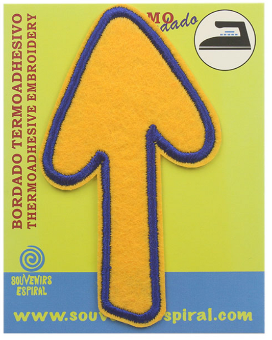Yellow arrow badge