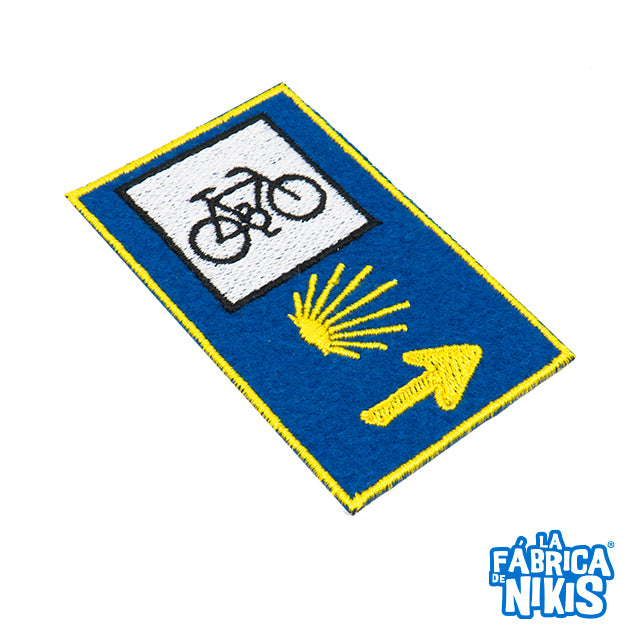 3 logo with bike Camino Badge