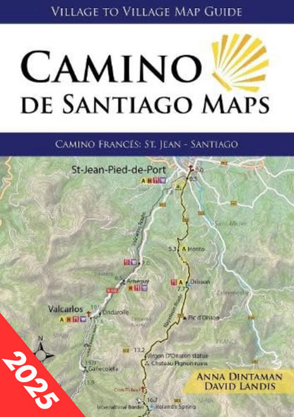 Camino Francés: St. Jean - Santiago map guide (W/FREE Passport)