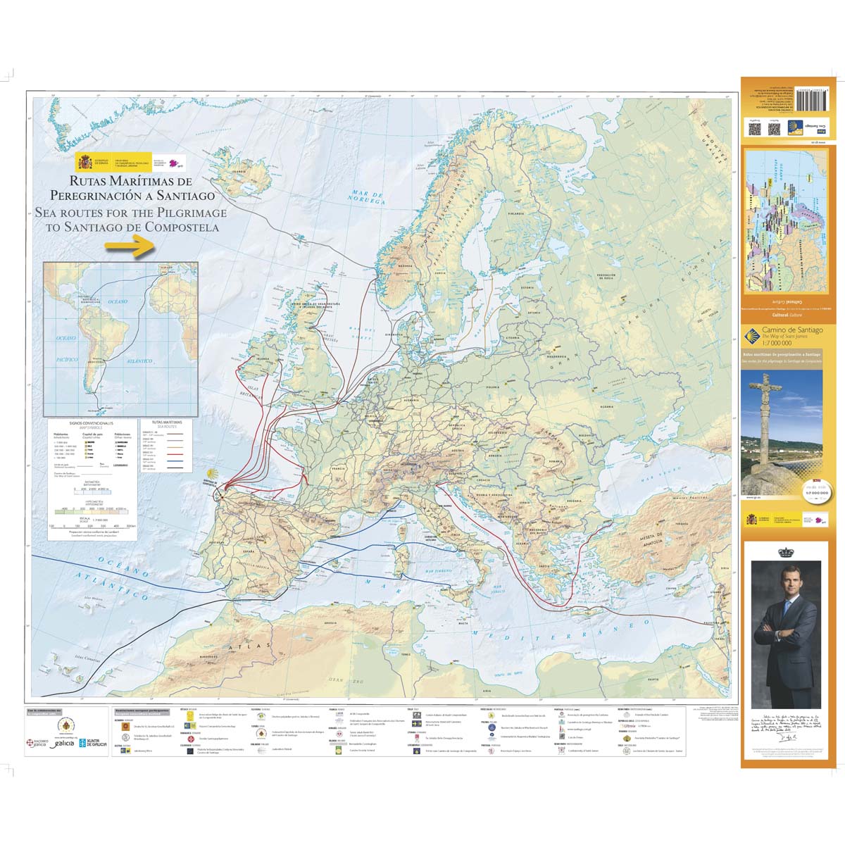 Sea routes for the Pilgrimage to Santiago
