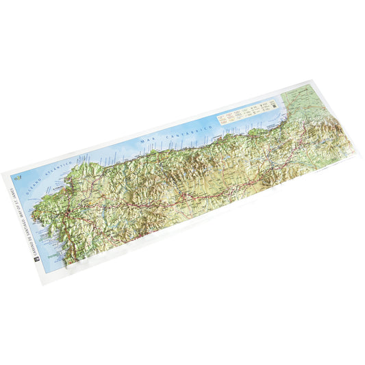Real 3D map of Camino Frances, Camino del Norte & Camino Primitivo