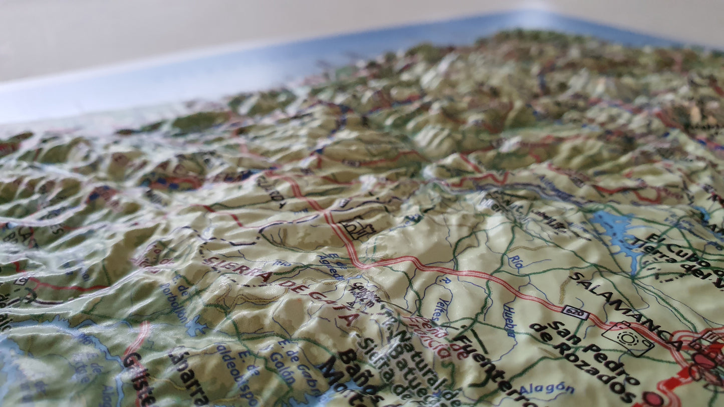 Real 3D map of Camino Portuguese and Via de la Plata