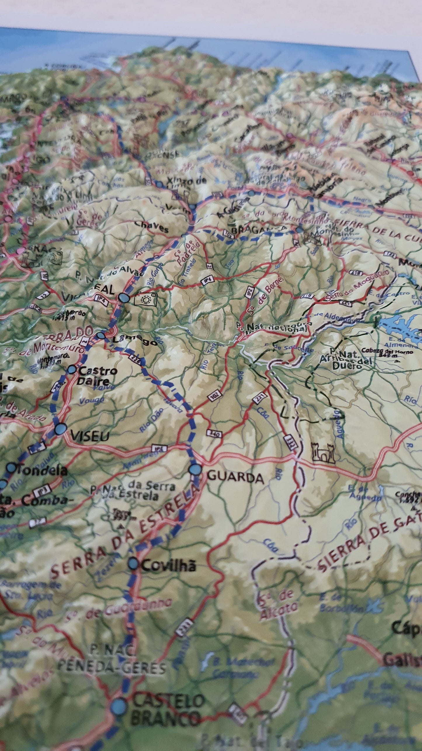 Real 3D map of Camino Portuguese and Via de la Plata