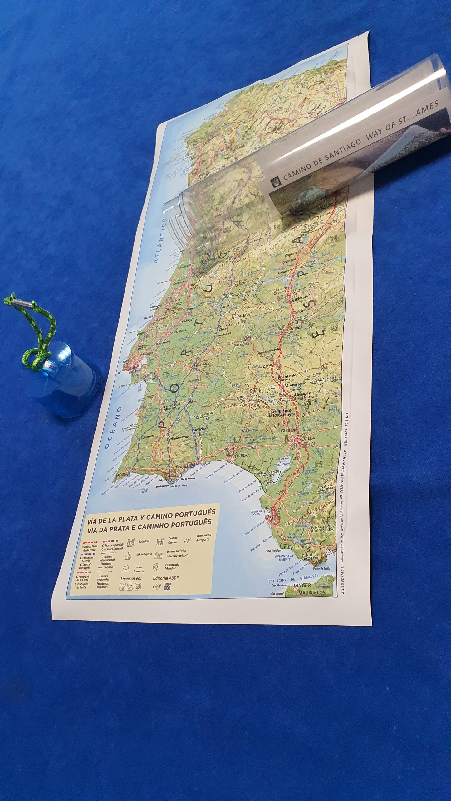 Real 3D map of Camino Portuguese and Via de la Plata