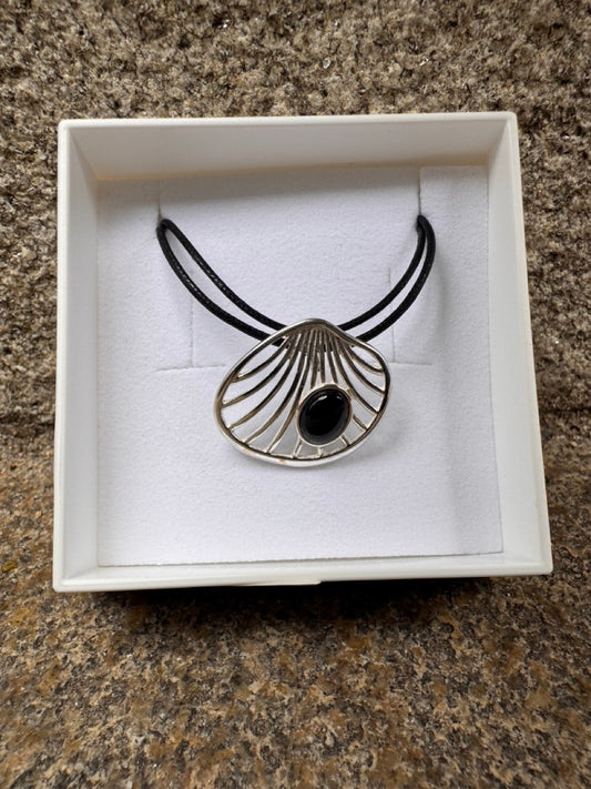 Silver pendant with Jet Stone