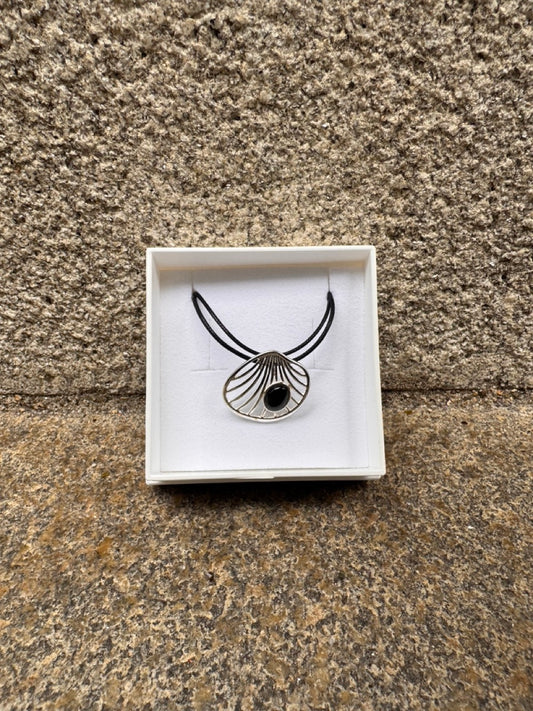 Silver pendant with Jet Stone