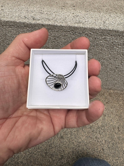 Silver pendant with Jet Stone
