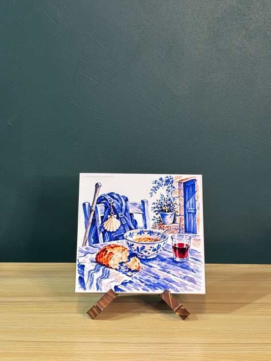 "The Pilgrim's Table" Camino Tile
