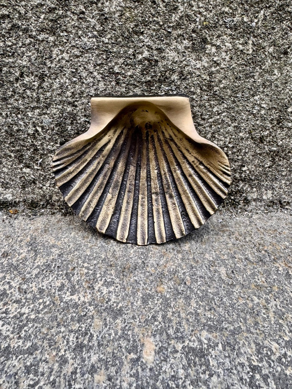 Bronze Camino Shell with Santiago Cross