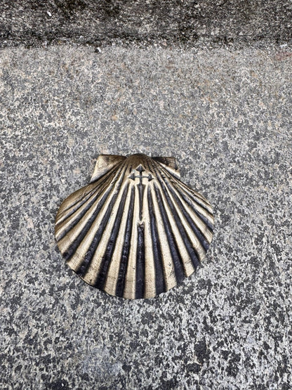Bronze Camino Shell with Santiago Cross