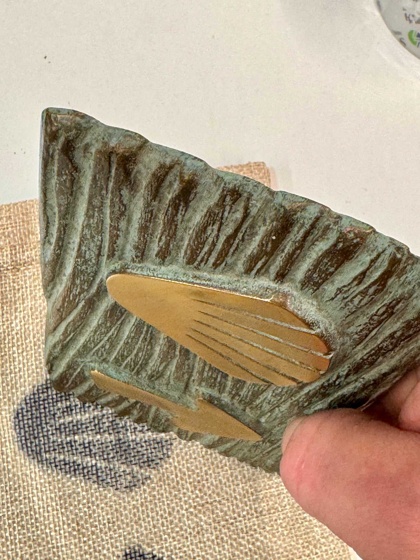 Bronze Camino Plaque with shell and arrow