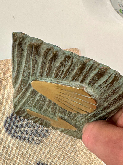 Bronze Camino Plaque with shell and arrow