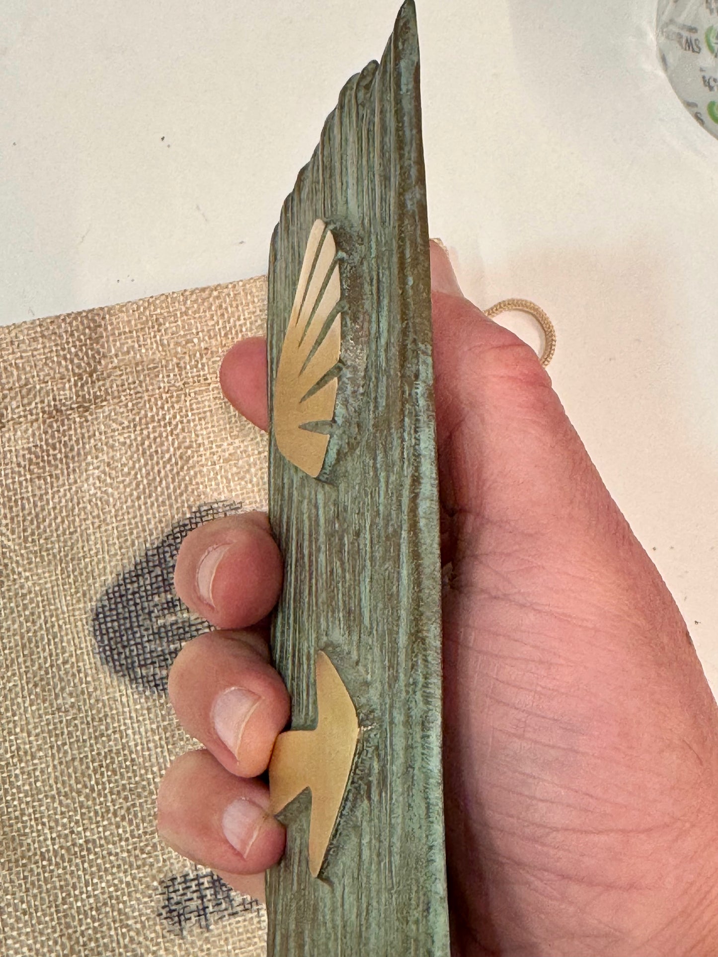 Bronze Camino Plaque with shell and arrow