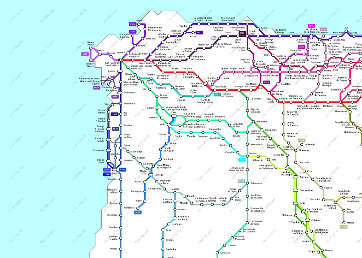 Camino de Santiago Metro Map