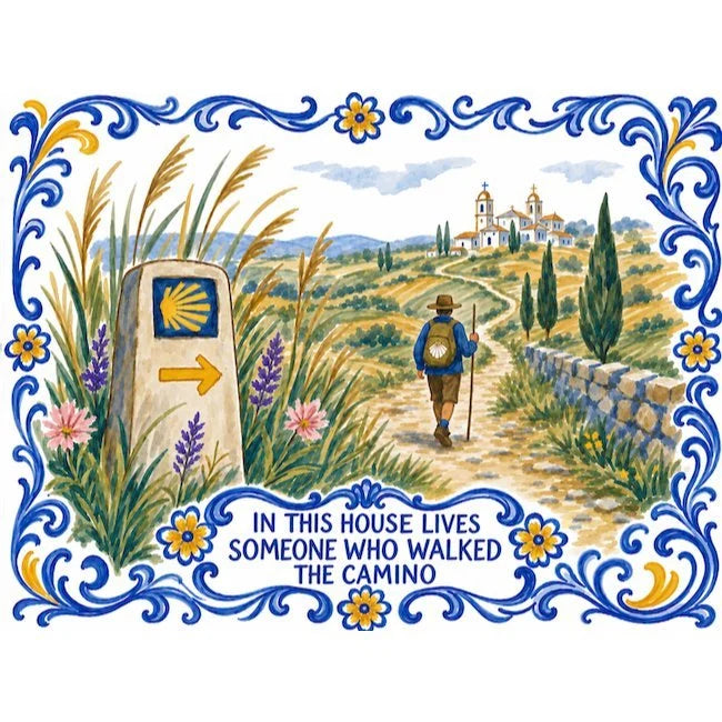 "In this house lives someone who walked the Camino" Camino Tile