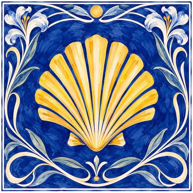 "Gold shell of Camino Shell 2" Camino Tile