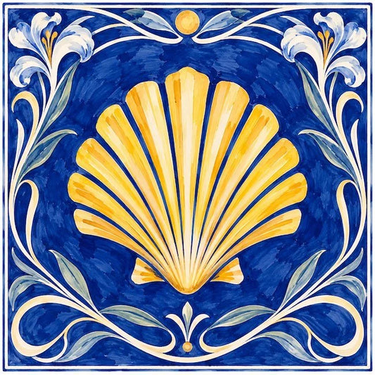 "Gold shell of Camino Shell 2" Camino Tile