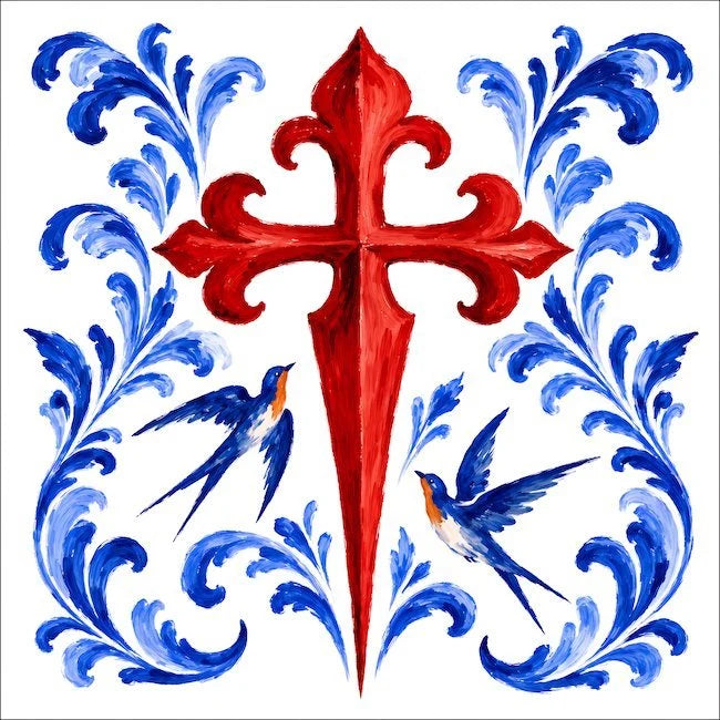 "Cruz de Santiago" Camino Tile