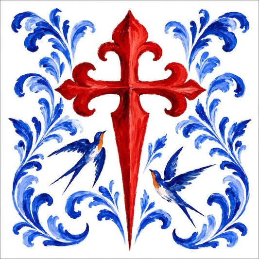 "Cruz de Santiago" Camino Tile