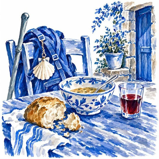"The Pilgrim's Table" Camino Tile