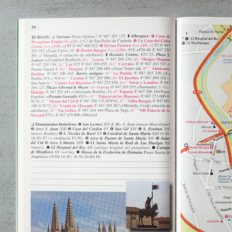 2022 edition: Maps Only Guide to the Camino Francés