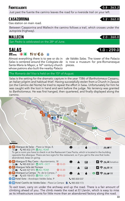A Guide to the Camino Primitivo from Villaviciosa, through Oviedo, to Santiago de Compostela (W/FREE Passport)