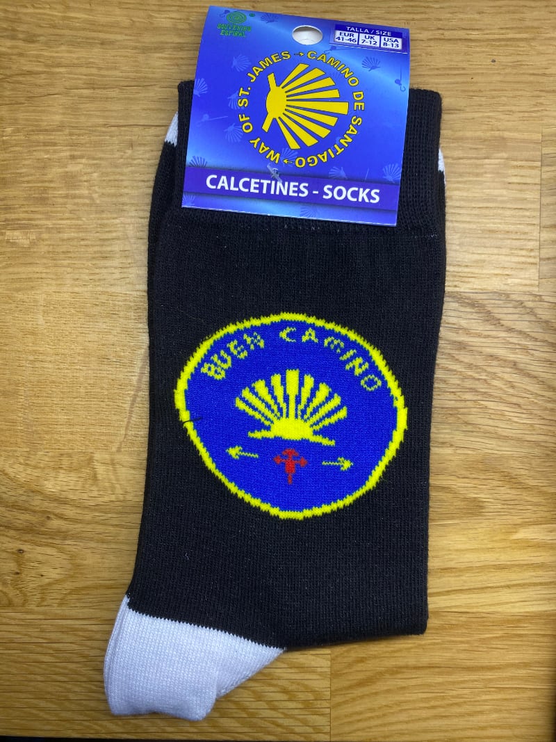 Camino Sock (black with blue & yellow shell))