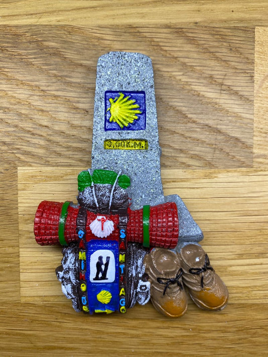 Camino Pack, boots & marker (Fridge magnet)