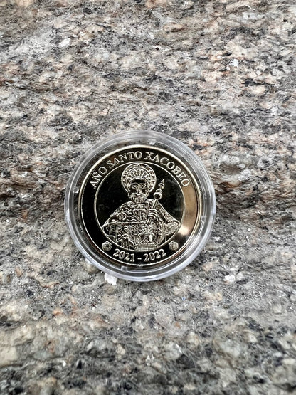 Camino Coin/Medal (Silver color shell & Saint)