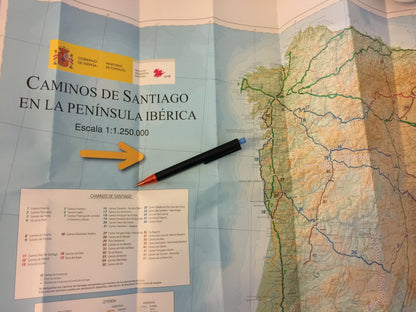 Camino de Santiago Map (1:1.250.000)
