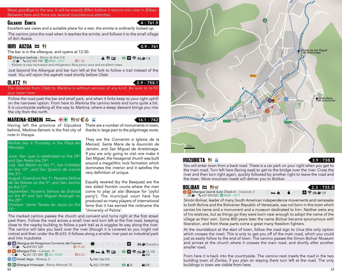 A Camino del Norte Guide from Irun to Santiago (W/FREE Passport)