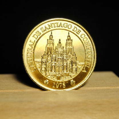 Camino Coin/Medal (Gold color shell & Cathedral)
