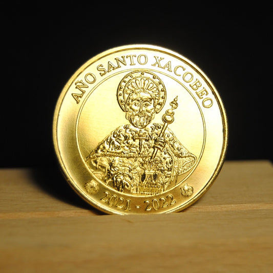 Camino Coin/Medal (Gold color shell & Saint)