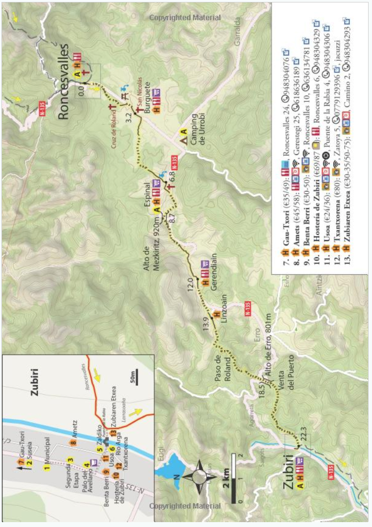 Camino de Santiago Maps (2019 edition, written for 2022), Camino Francés: St. Jean - Santiago (Village to Village Map Guide)(W/FREE Passport)