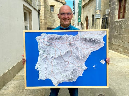 The Bigger Camino Map (3D-like, not actual 3D)